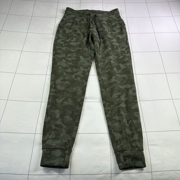 Lululemon Pants Womens 8 Green Camo Jacquard Ready to Rulu Jogger Athleisure Gym - Picture 1 of 11